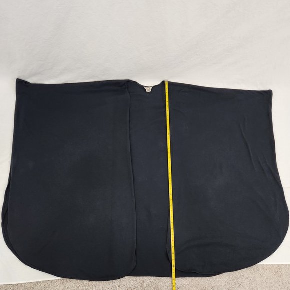 VINTAGE Kathleen For Sweet Herb Lagenlook Black Charcoal Cape Wrap One Size USA - Picture 10 of 14